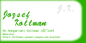 jozsef kollman business card